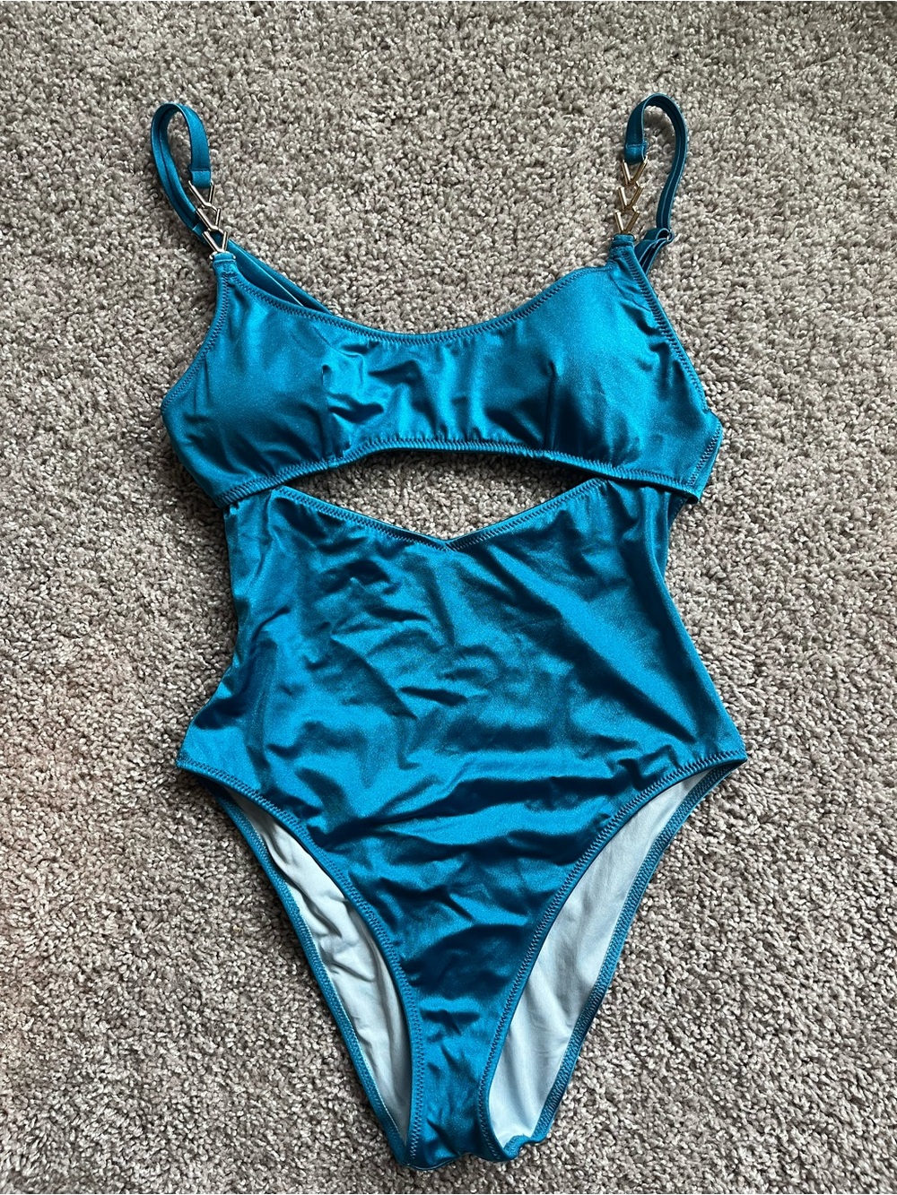 Victoria’s Secret Shimmery Blue One-Piece Swimsuit